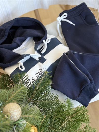 Çizgili Kapüsonlu Takım- Lacivert (8-16 yaş aralığı)