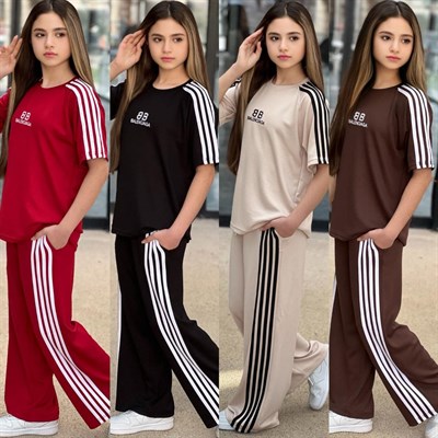 Çizgili Oyso Takım - Bej (8-16 yaş aralığı)