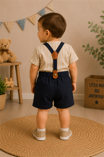 Classic Boy 2 li Takım  - Kahverengi (6-36ay)