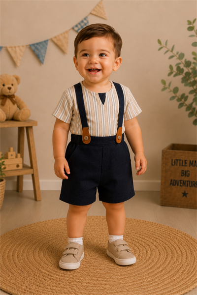 Classic Boy 2 li Takım  - Kahverengi (6-36ay)