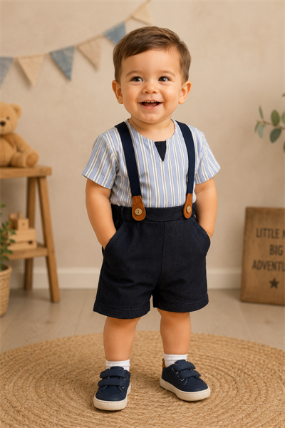 Classic Boy 2 li Takım (5154) - Mavi (6-36ay)