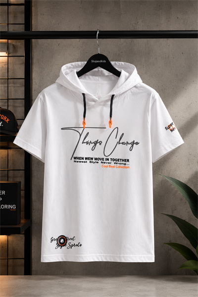 Cool Best Kapişonlu Tişört- Beyaz (10-14 yaş aralığı)