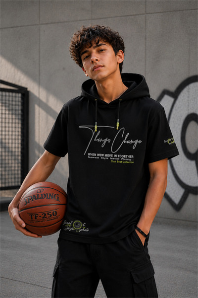 Cool Best Kapişonlu T-shirt - Siyah (10-14 yaş aralığı)