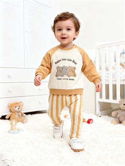 Cute Bear Takınm-Turuncu (6-24 Ay)