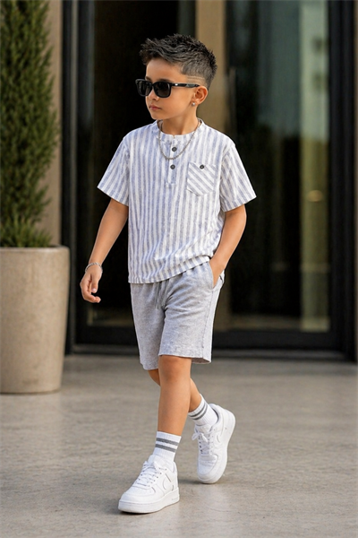  Keten Takım - Gri (3-12yaş aralığı)