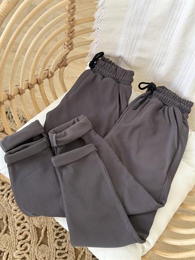 double Paça Şardonlu Pantolon- Antrasit (6-16 yaş)
