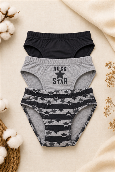 Erkek Çocuk 3 lü Slip Set- Asorti (3-10yaş aralığı)