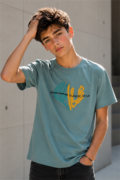 Fashionman Classic Style T-shirt - Mavi (13-16 yaş aralığı)