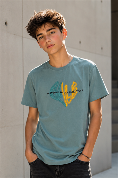 Fashionman Classic Style T-shirt - Mavi (13-16 yaş aralığı)