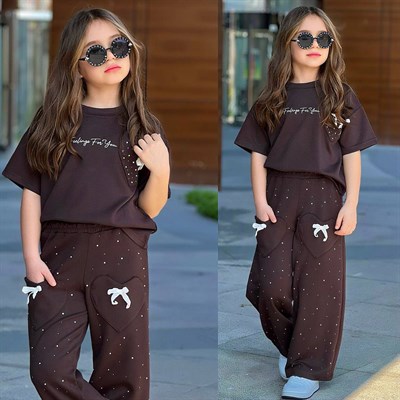 Feeling Taşlı Takım - Acı Kahve (5-14 yaş)