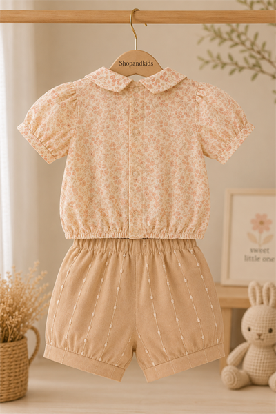 Flowery Vintage 2 li Takım - Bej (6ay-36ay)