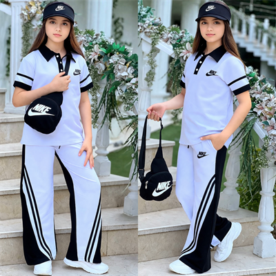 Golf Şapkalı Çantalı 4 lü Takım - Beyaz (4-14yaş)