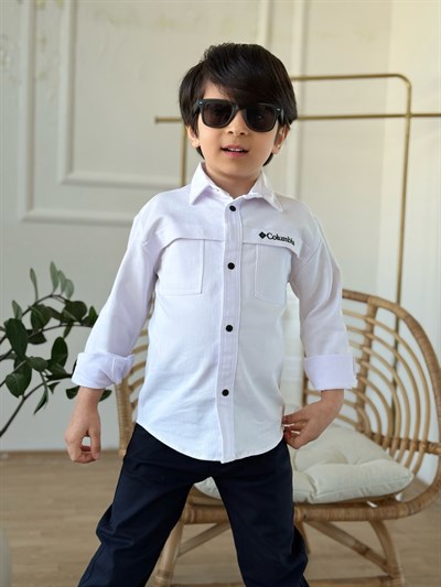 Joy Store Premium Gömlek -Beyaz (4-15 yaş aralığı)