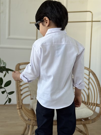 Joy Store Premium Gömlek -Beyaz (4-15 yaş aralığı)