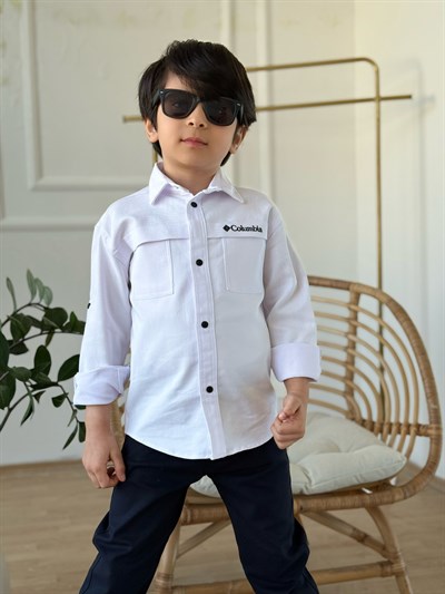 Joy Store Premium Gömlek -Beyaz (4-15 yaş aralığı)