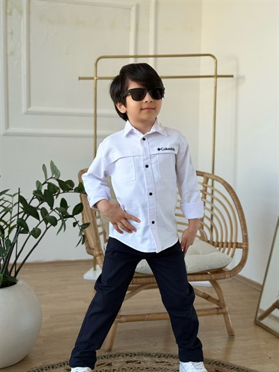 Joy Store Premium Gömlek -Beyaz (4-15 yaş aralığı)