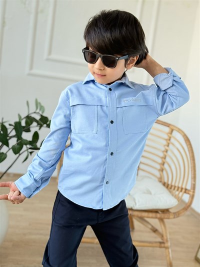 Joy Store Premium Gömlek -Mavi (4-15 yaş aralığı)