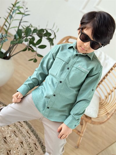 Joy Store Premium Gömlek - Yeşil (4-15 yaş aralığı)