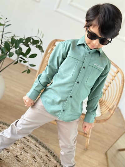 Joy Store Premium Gömlek - Yeşil (4-15 yaş aralığı)