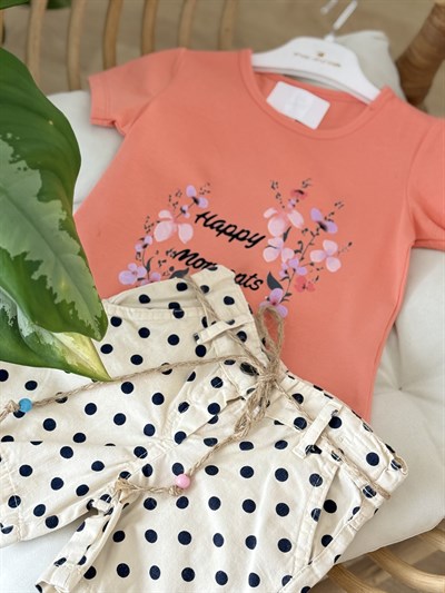 Happy Moments Şortlu Takım - Yavruağzı (2yaş-5yaş)