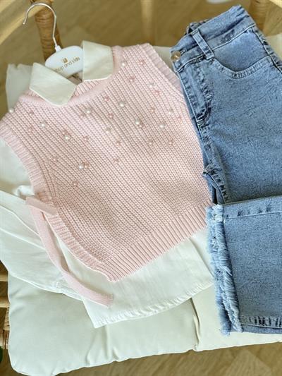 İnci Detay 3lü Takım-Pembe(2-8yaş aralığı)