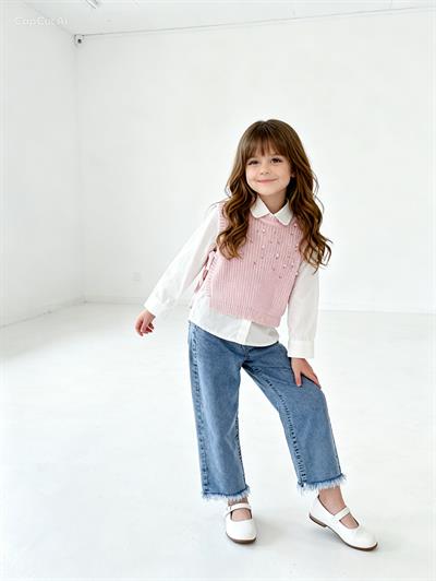 İnci Detay 3lü Takım-Pembe(2-8yaş aralığı)