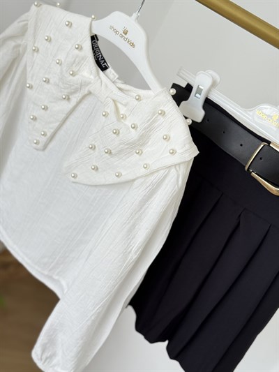 İnci Detay 3lü Takım -Siyah(3-10 yaş)