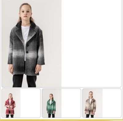 Kaşe Kaban Astarlı-Yeşil( 4yaş-15yaş)