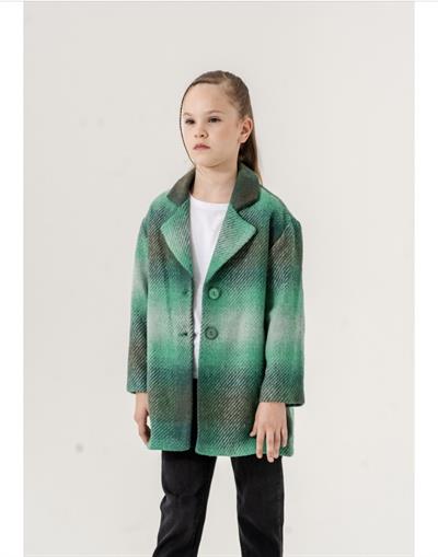 Kaşe Kaban Astarlı-Yeşil( 4yaş-15yaş)