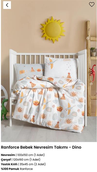 Kanz Dino Ranforce Bebek Nevresim Takımı 