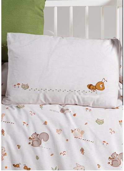 Kanz Ranforce %100 Pamuk Bebek Yastık Kılıfı 2li Set Tiny Ant-A