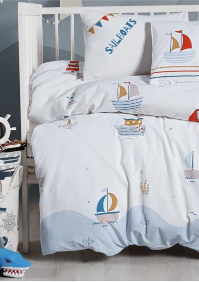 Kanz Sailboats Ranforce Bebek Nevresim Takımı 