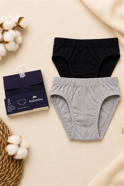 Katamino Erkek Çocuk 2 li Slip Set- Asorti (3-12 yaş aralığı)