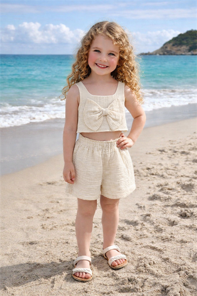 Summer Breeze Şortlu Takım (28) - Bej (2-8yaş)