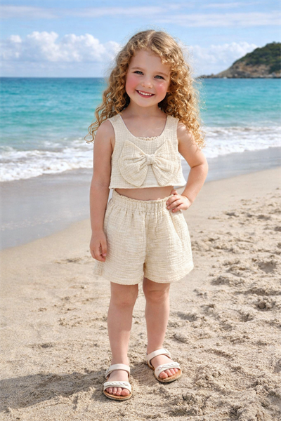 Summer Breeze Şortlu Takım (28) - Bej (2-8yaş)