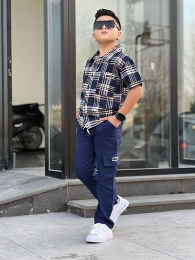 Keten Tarz Gömlekli 2 li  Takım-Laci (8-16 yaş aralığı)