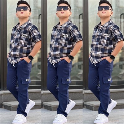 Keten Tarz Gömlekli 2 li  Takım-Laci (8-16 yaş aralığı)