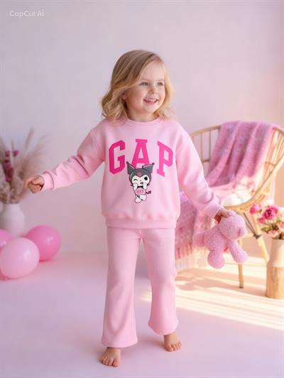 Kuromi Şardonlu Takım-Pembe (2yaş-8yaş)