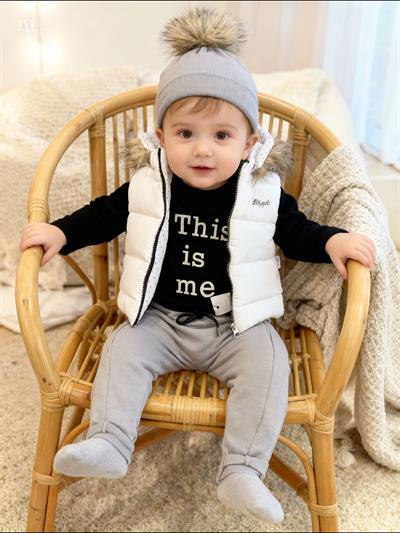 Little Pom 4 lüTakım -Beyaz(6ay-18ay)