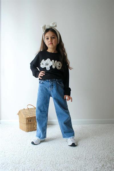 Love İnci Detay Takım- Siyah(3-10yaş)