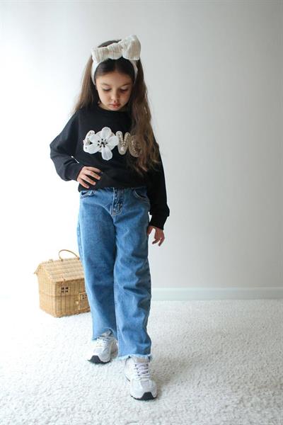 Love İnci Detay Takım- Siyah(3-10yaş)