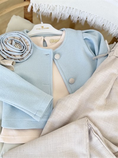 Manolya 3Lü Takım -Mavi(5-8yaş)