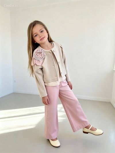 Manolya 3Lü Takım -Pembe(5-8yaş)