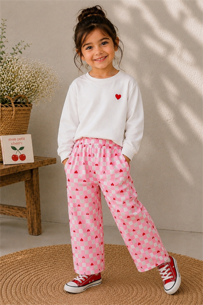 Kalp ve Dama Detay Takım-(2-8 yaş)