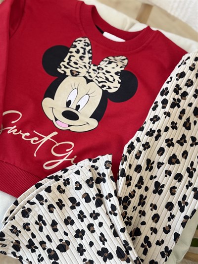 Minnie Sweat Girl Takım -Kırmızı(2-5