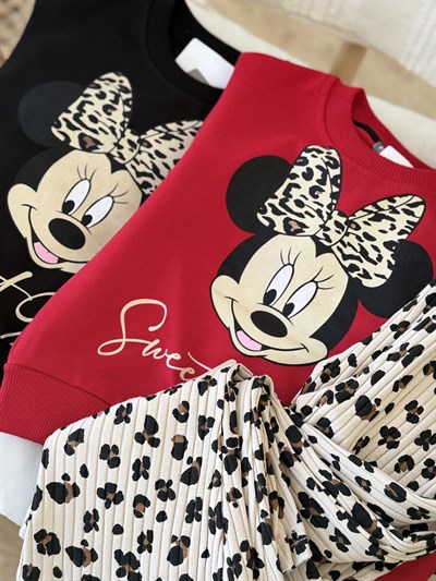 Minnie Sweat Girl Takım -Siyah(2-5