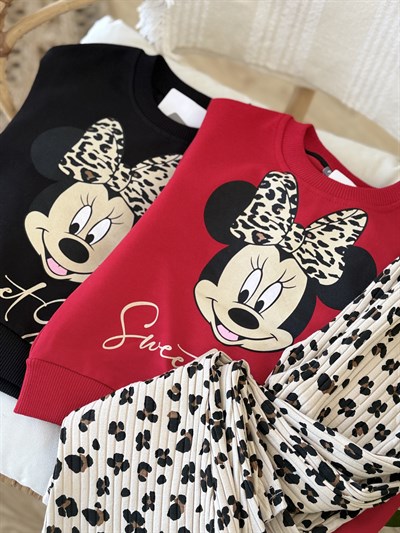 Minnie Sweat Girl Takım -Siyah(2-5