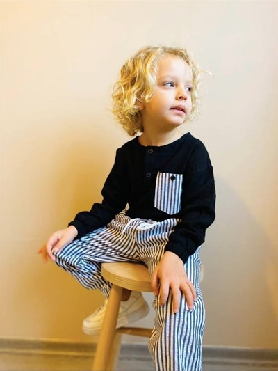 Müslin Gömlekli Takım - Siyah (3-12 yaş aralığı)