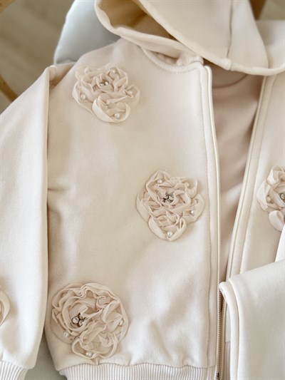 Pearl RoseTakım -Krem(5-8yaş)