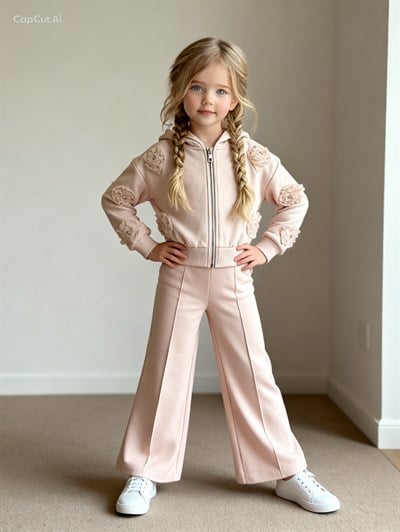 Pearl RoseTakım -Krem(5-8yaş)